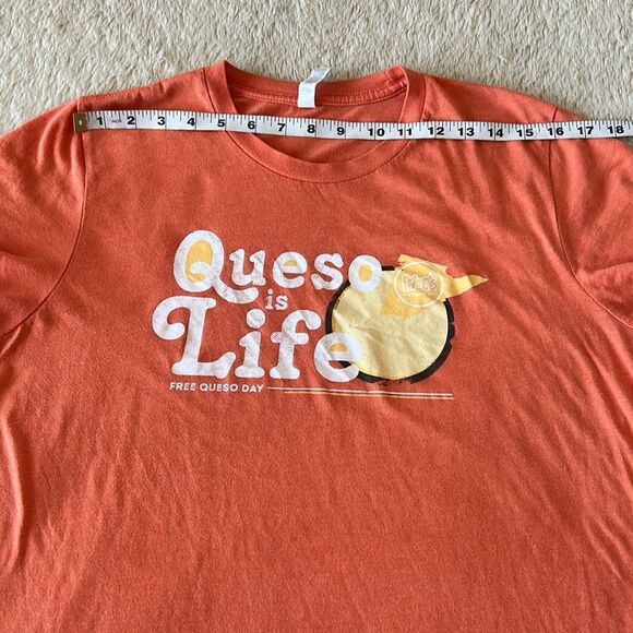 Queso is life short sleeve shirt orange size medium - Picture 12 of 16